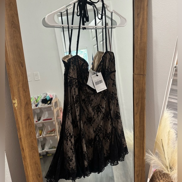 BNWT Princess Polly DELAMERE LACE MINI DRESS BLACK - Picture 6 of 10